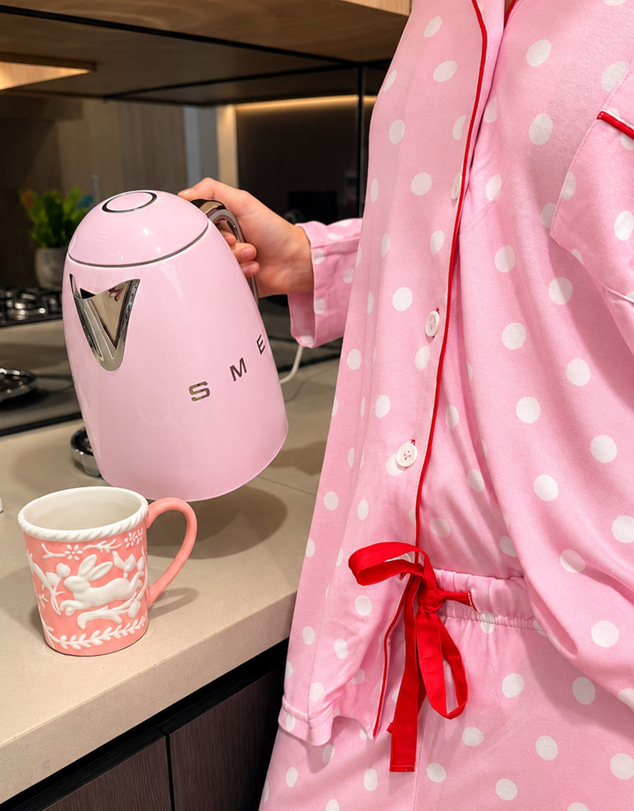 Sant And Abel - Women's Spotty Pink Bamboo Long PJ Set