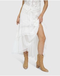 Belle & Bloom - Wanderlace Ruffle Maxi Skirt