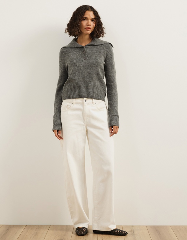 Atmos&Here - Kiera Knit Jumper with Wide Collar