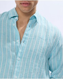 Marcs - Felix LS Stripe Linen Shirt