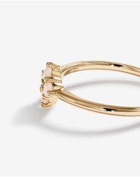 Michael Hill - Australian Opal & Diamond Accent Ring in 10kt Yellow Gold