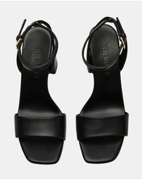 Steve Madden - Messa Black Leather Heels