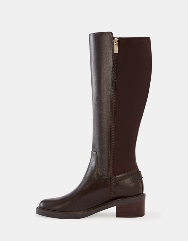 Wittner - Branda Leather and Neoprene Knee High Boots