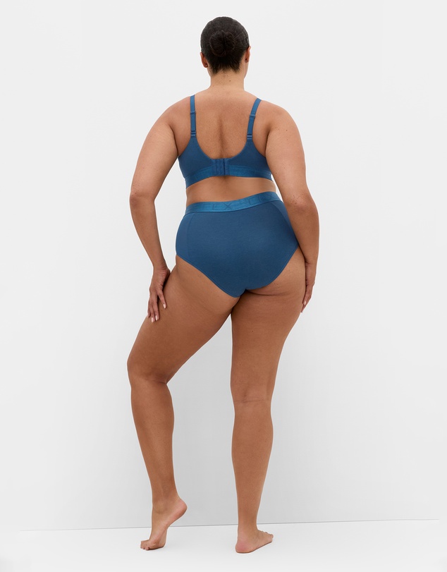 City Chic - Plus size Signature Hi Brief - poseidon