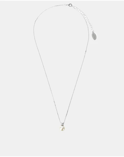 Georgini - GEORGINI OCEANS NOOSA FRESHWATER PEARL NECKLACE SILVER
