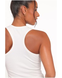 Petal & Pup - Miles Racerback Rib Knit Tank Top - White