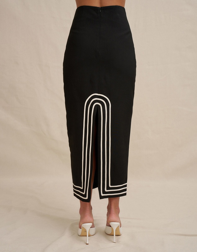 BY JOHNNY. - Sloane Stripe Ankle Skirt