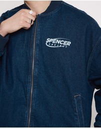 Spencer Project - Raven Denim Bomber Jacket