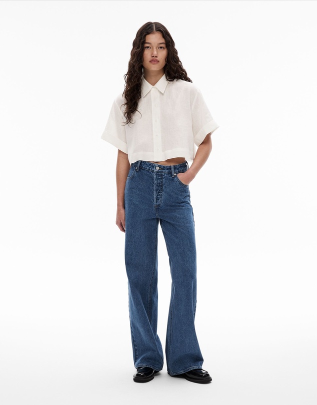 Witchery - Linen Crop Shirt
