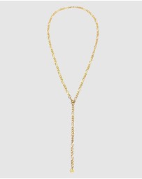 Elli Jewelry - Necklace Y-Chain Basic Minimalist Elegant in 925 Sterling Silver Gold Plated