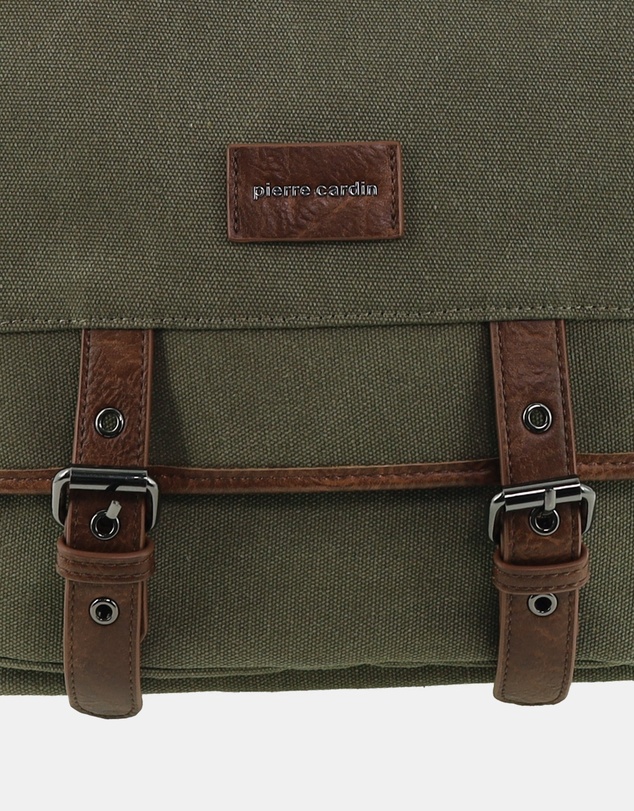 Pierre Cardin - Pierre Cardin Canvas Buckle Satchel
