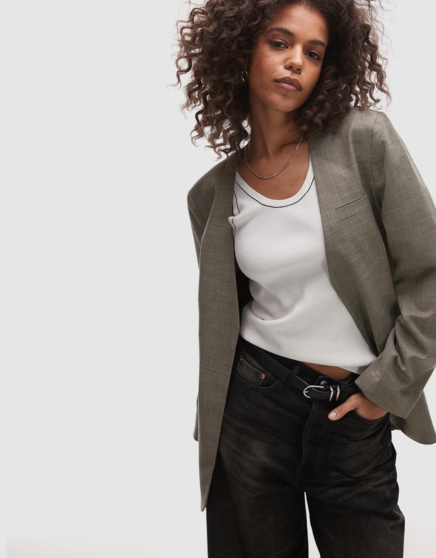 TOPSHOP - Collarless Chuck on Blazer