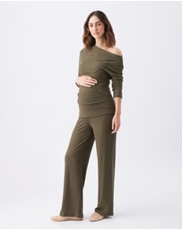 Ripe Maternity - Off-Shoulder Rib Top