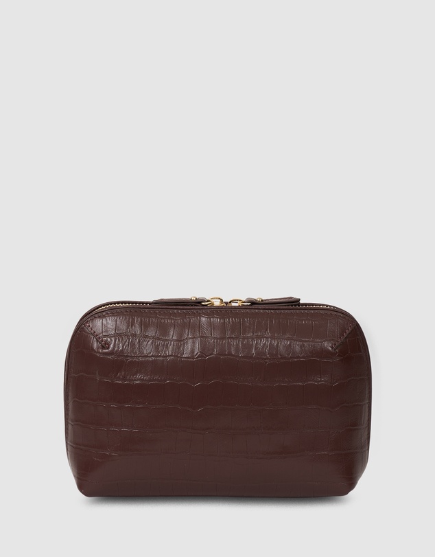 SABEN - Tate Tech Pouch Espresso Croc