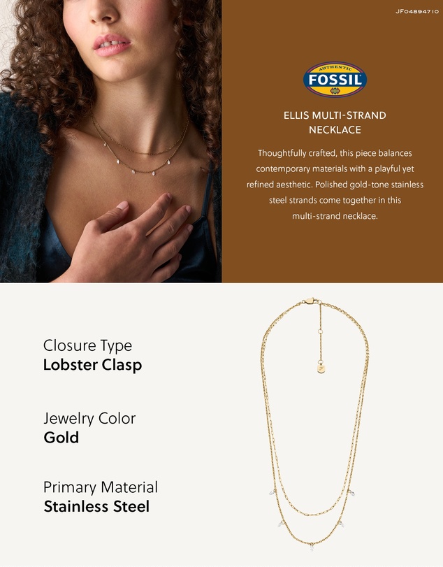 Fossil - Ellis Gold tone Necklace