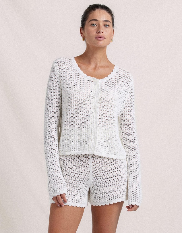 Peony - Pointelle Cardigan