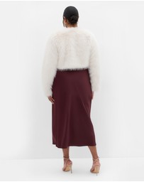 City Chic - Angelica Faux Fur Crop Jacket