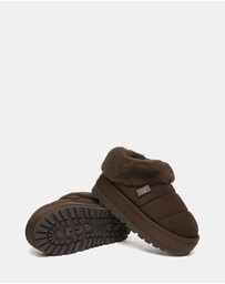 EVERAU - EverAU Ugg Ulrika Platform Sheepskin Upper House Shoes