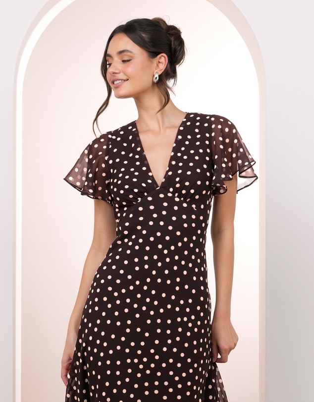 Pilgrim - Avery Flutter Sleeve Maxi