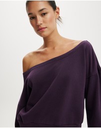 Cotton On - Relaxed Off Shoulder Sweatshirt