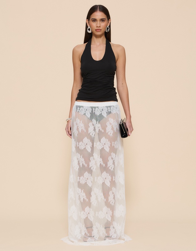 CHANCERY - Jordie Maxi Lace And Suiting Dress
