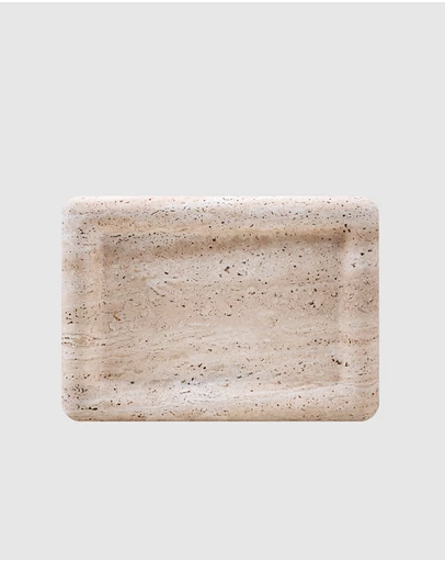Black Blaze - Halo Rectangle Marble Tray