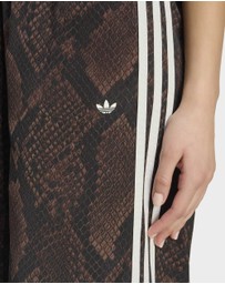 adidas Originals - SATIN SNAKE PRINT WIDE LEG TRACK PANTS Womens