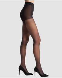 High Heel Jungle - 15 Denier Silky Slimming Sheer Tights - 2 Pack