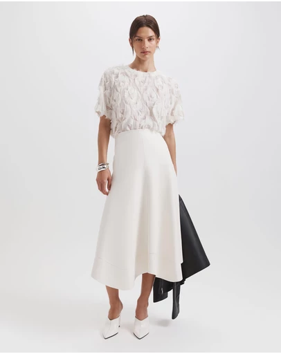 SABA - Viv Faux Leather Midi Skirt