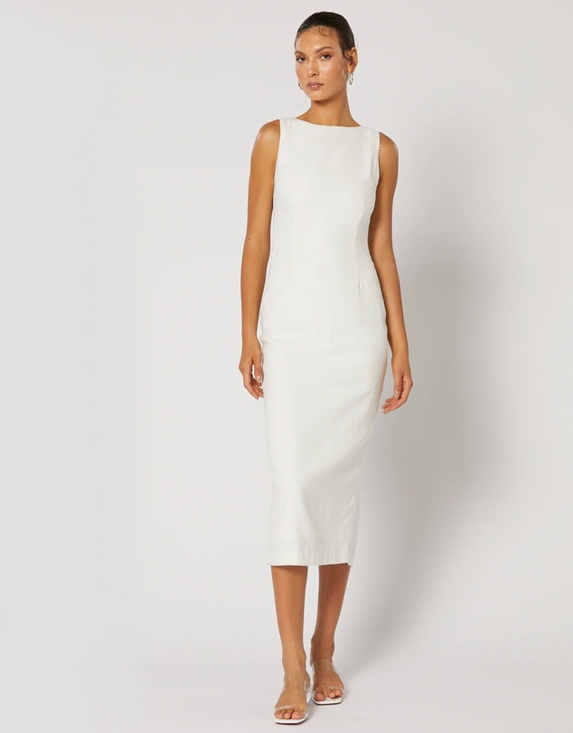 Winona - Siesta Midi Dress White