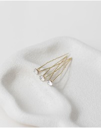 The White Collection - Aria - 8mm Crystal Bridal Hair Pin Trio