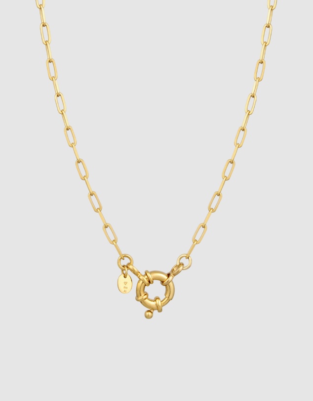 Elli Jewelry - Necklace Link Chain 925 Sterling Silver Gold-Plated