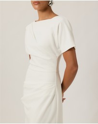 Tussah - Cindy Crepe Tuck Midi Dress