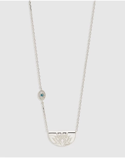 By Charlotte - Eye of Peace Lotus Necklace