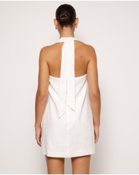 AERE - Cerelia Linen Halter Mini Dress