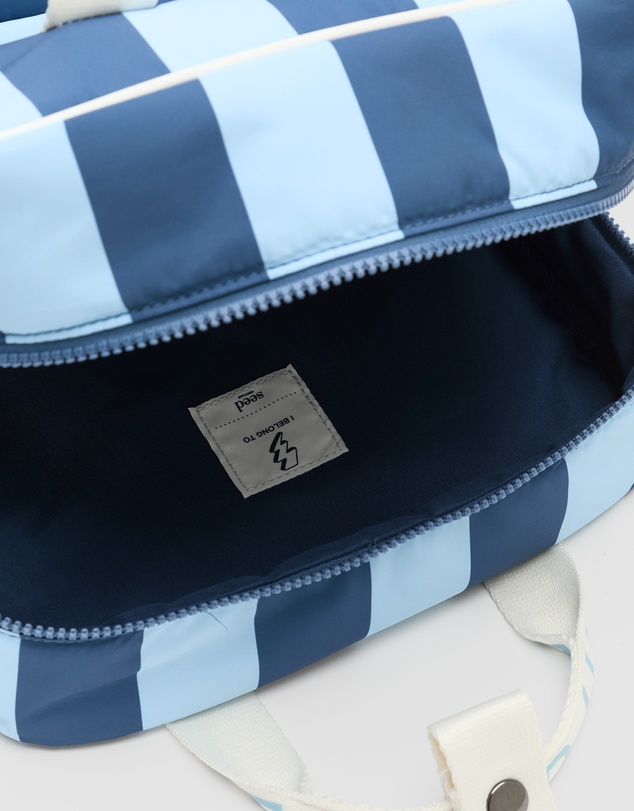 Seed Heritage - Blue Initial Stripe Backpack