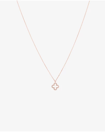 Michael Hill - 4 Leaf Clover Pendant With Diamonds In 10kt Rose Gold
