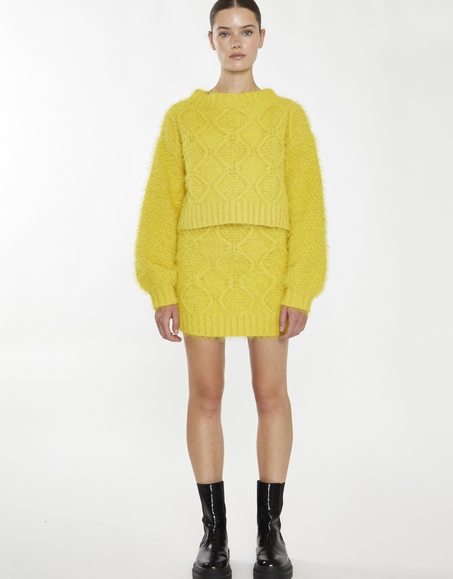 Glamorous - Fuzzy Knit Mini Skirt