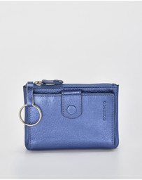 Cobb & Co - Collins Metallic RFID Safe Leather Wallet and Coin Purse
