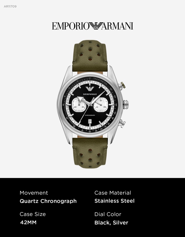 Emporio Armani - Green Chronograph Watch