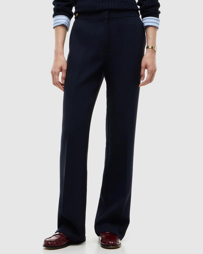 Tommy Hilfiger - Gold-Tone Button Slim Bootcut Trousers