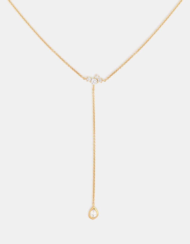 Astrid & Miyu - Pear Bezel Cluster Lariat