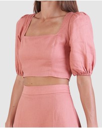 Amelius - Violetta Linen Crop Top