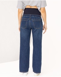 Angel Maternity - Over the Bump Relaxed Maternity Denim Jeans