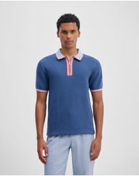 Oxford - Holden Zip Neck Knitted Polo