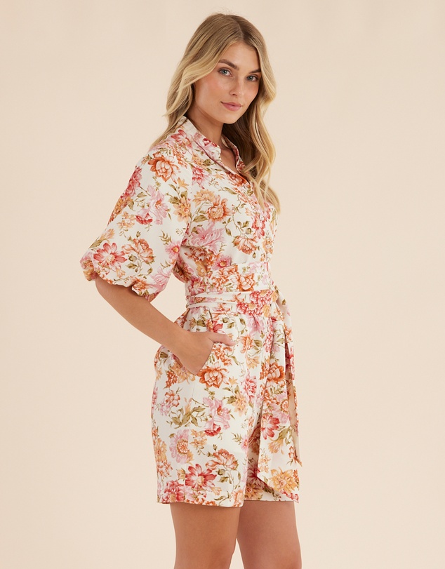 Amelius - Florine Puff Sleeve Playsuit