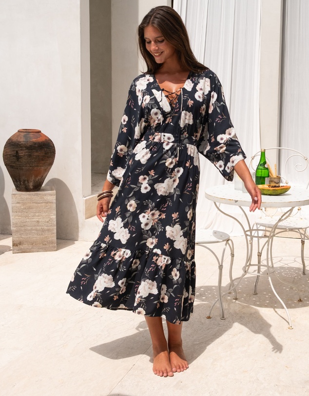 Nip Tuck Swim - Evening Shadow Corrimal One Size Maxi Dress