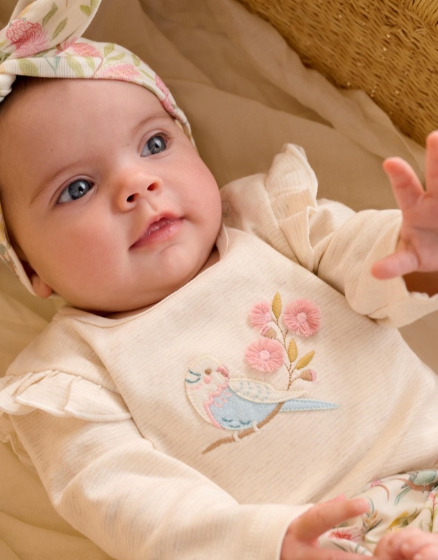 Purebaby - Australiana 3 Piece Gift Pack w/ Headband- Babies