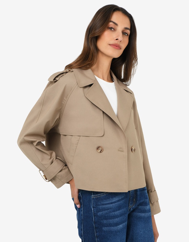 Forcast - Collins Cropped Trench Coat