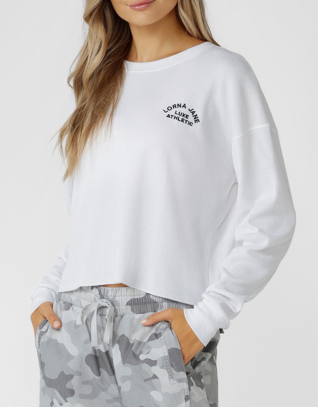 Lorna Jane - Lotus Waffle Long Sleeve Top